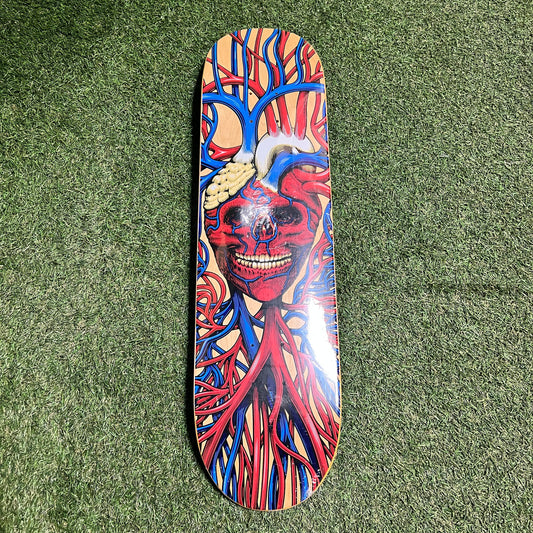 StrangeLove Heart Skull Green Skateboard NEW x12483