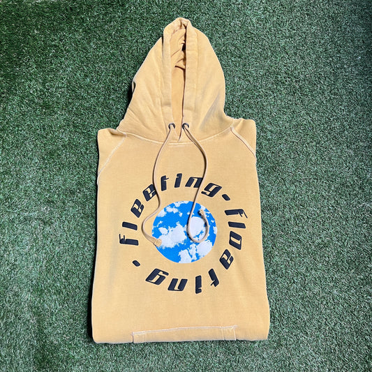 CPFM Fleeting Floating Yellow Hoodie Size Large USED x10386