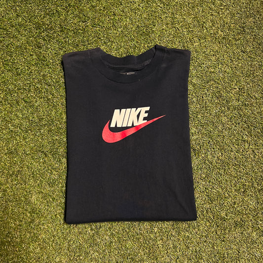 Vintage Nike Red Check Navy Tee Size XL USED v11117