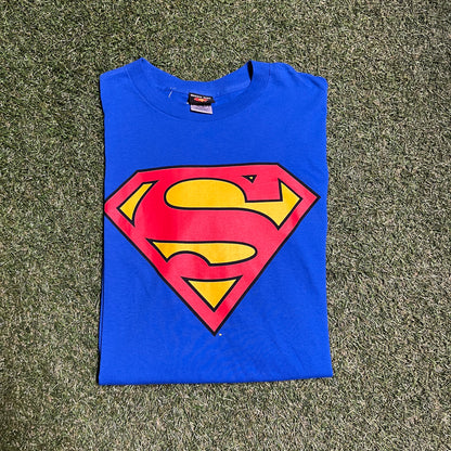 Superman classic logo Tee 2001 Size XXL USED v4715