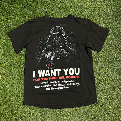 Starwars I want you tee Dark Vader 1996 Size Small USED v4073