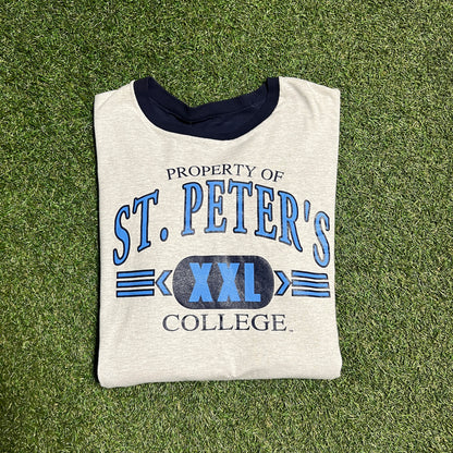 Property of st peter's XXL college tee gray Size XL USED v12781