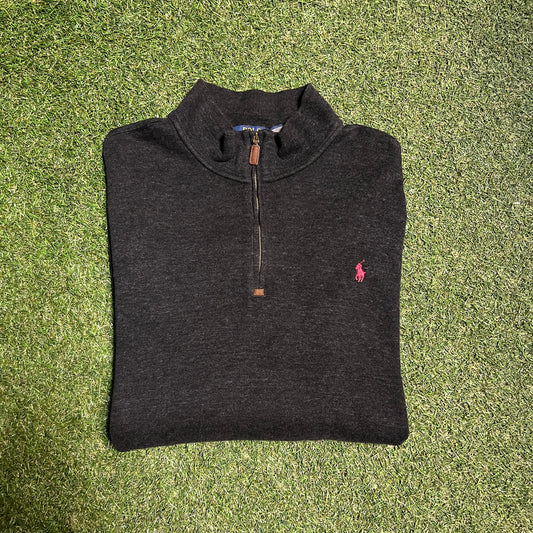 Polo quarter zip black Size 3XL USED v13544