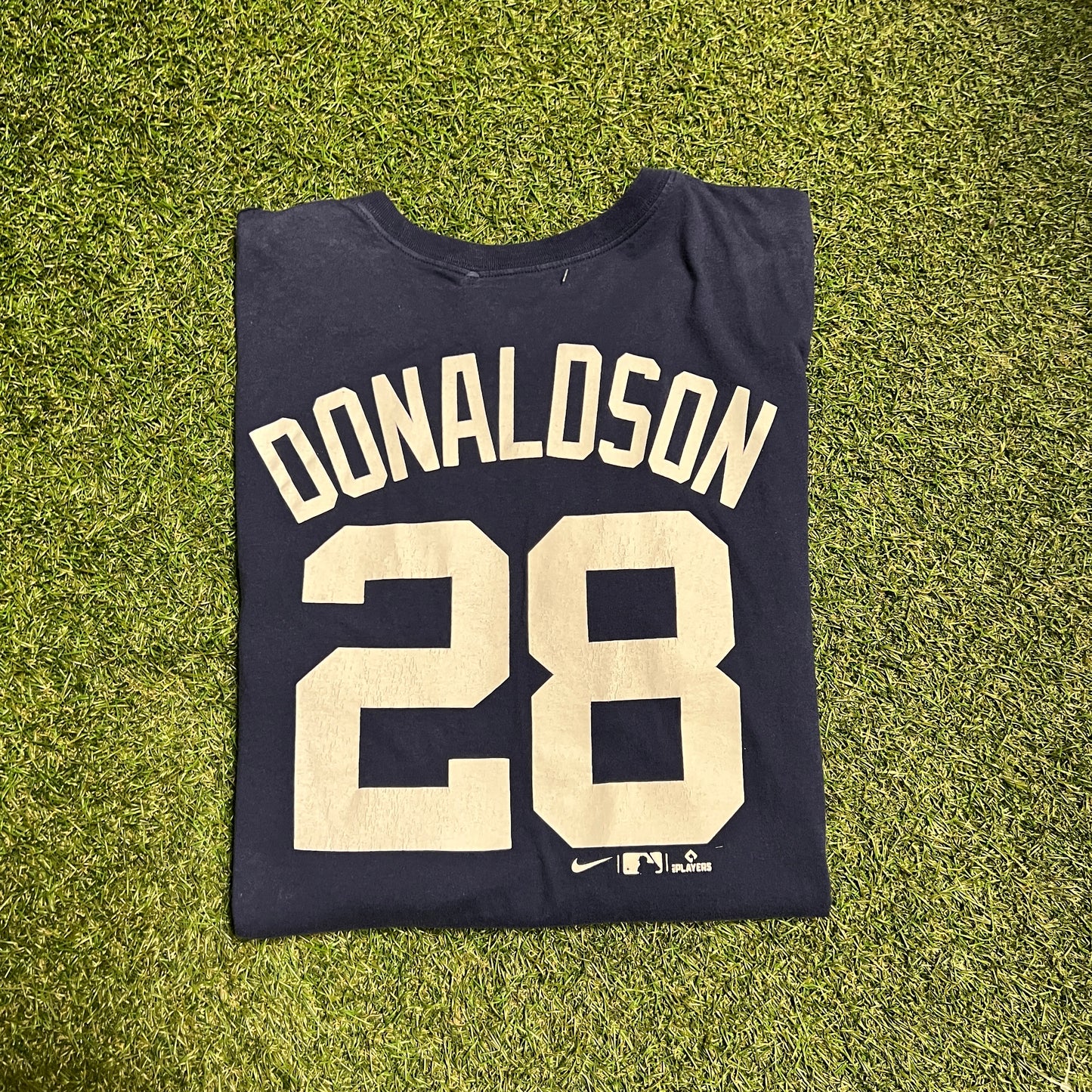 NY Yankees donaldson 28 tee navy Size XL USED v11221