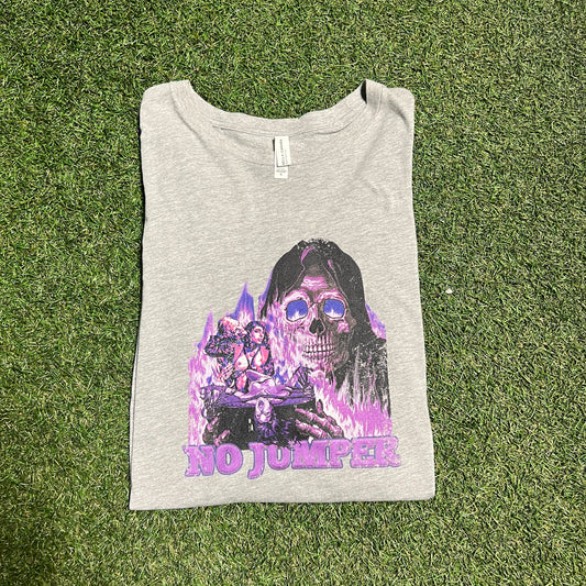 No jumper skull longsleeve gray Size XL USED v12426