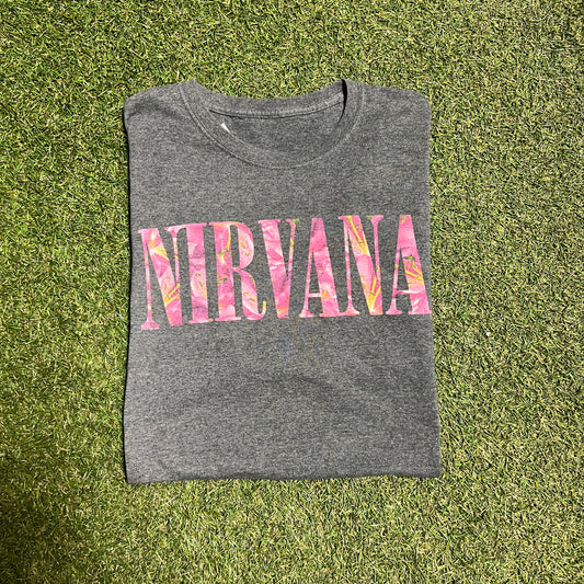 Nirvana Purple Font Tee Size XL Used v12363