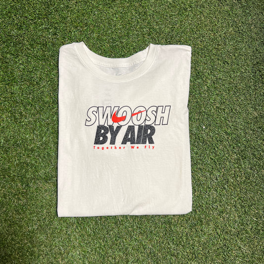 Nike Swoosh By Air White Tee Size XL USED v13142
