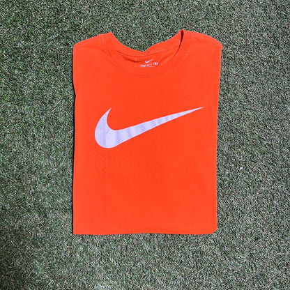Nike Big Check Orange Tee Size XL USED v13139