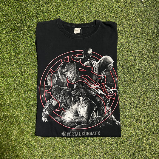 Mortal Kombat X Black Tee Size Medium USED v13265