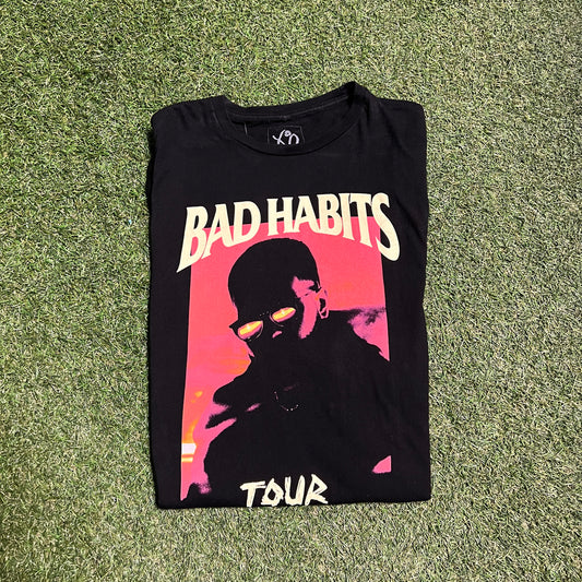 Nav Bad Habits Tour Black Tee Size Medium USED x10279