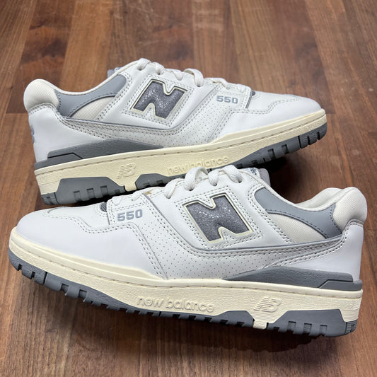 New Balance 550 Aime Leon Dore White Grey Size 8 USED S15984