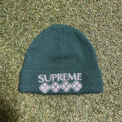 Supreme Beanie Green Glitter USED x11686