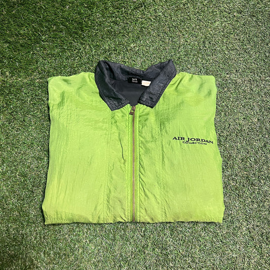 Air Jordan 1990s Collection Green Windbreaker Size Large Used V4598