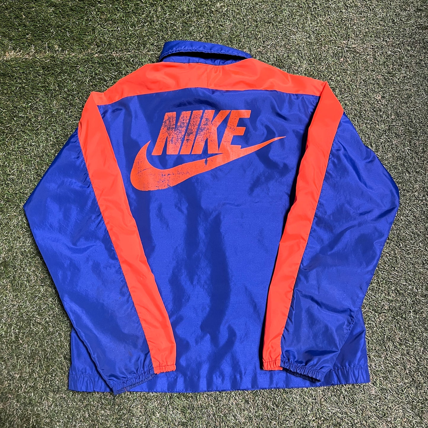 Nike 1970s Blue/Orange Light jacket Size Medium USED v1202