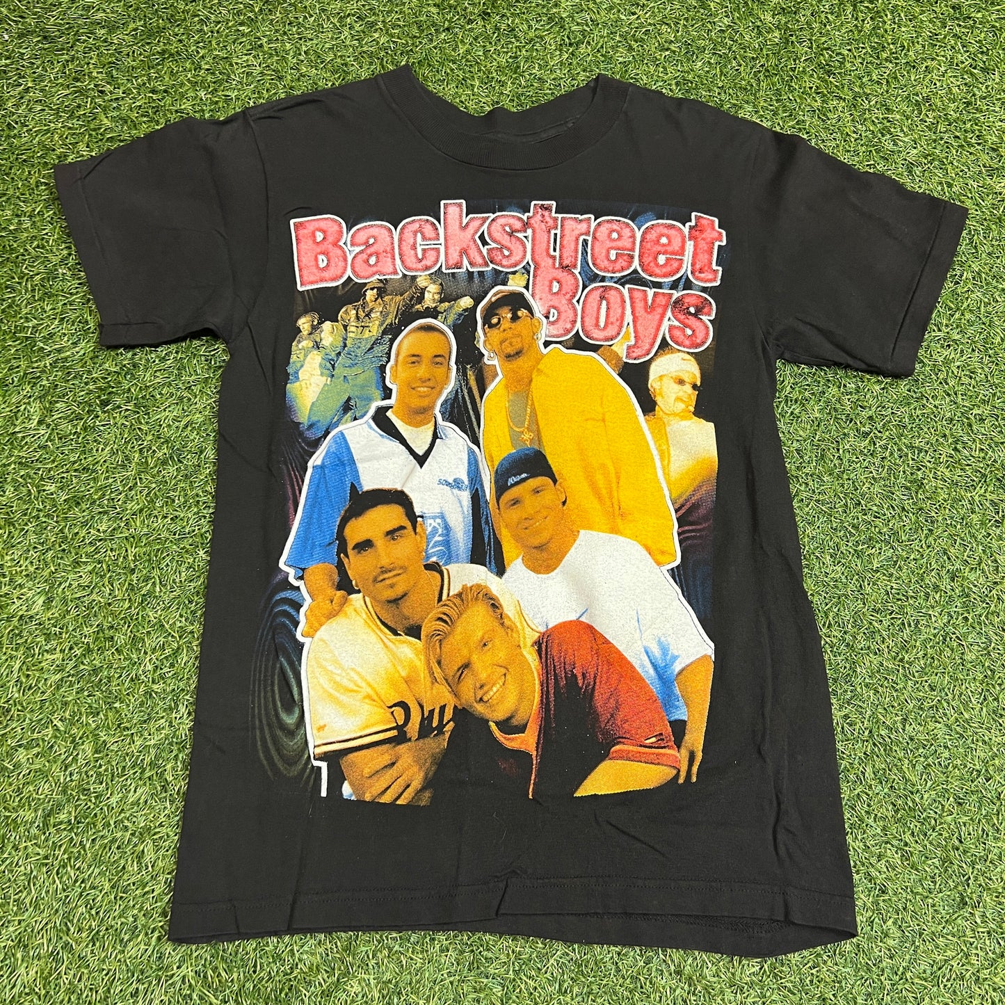 Backstreet boys rap style bootleg tee black Size small v11587