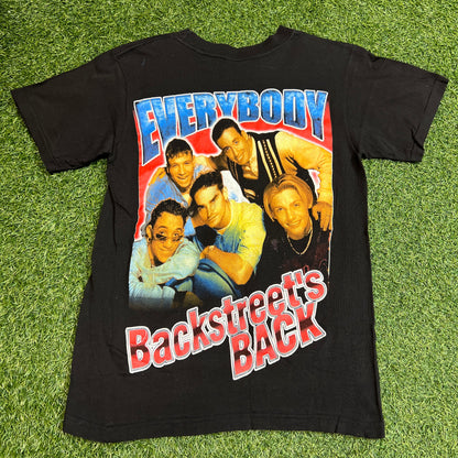 Backstreet boys rap style bootleg tee black Size small v11587