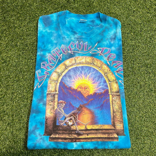 Grateful Dead 1993 Skeleton By Window & Sun Tee Size XXL USED v8253