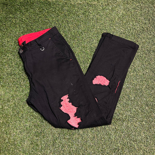 Kayden K Jeans Ripped Black Pants Size 32 USED v13318