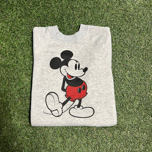 1990's Disney Mickey Grey Crewneck Size Medium Used v12346