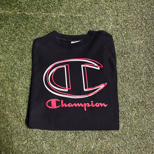 Champion Floating Logo Crewneck Size Small USED