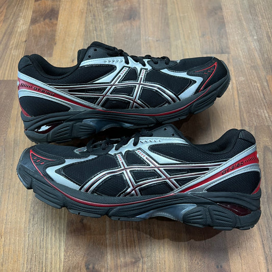 Asics GT-2160 Black Pure Silver Red Size 10.5 USED s15943