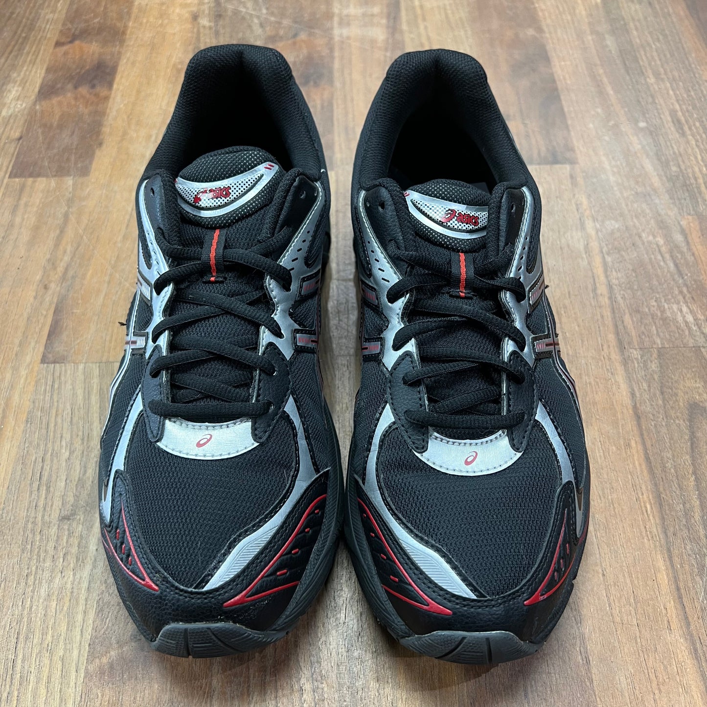 Asics GT-2160 Black Pure Silver Red Size 10.5 USED s15943