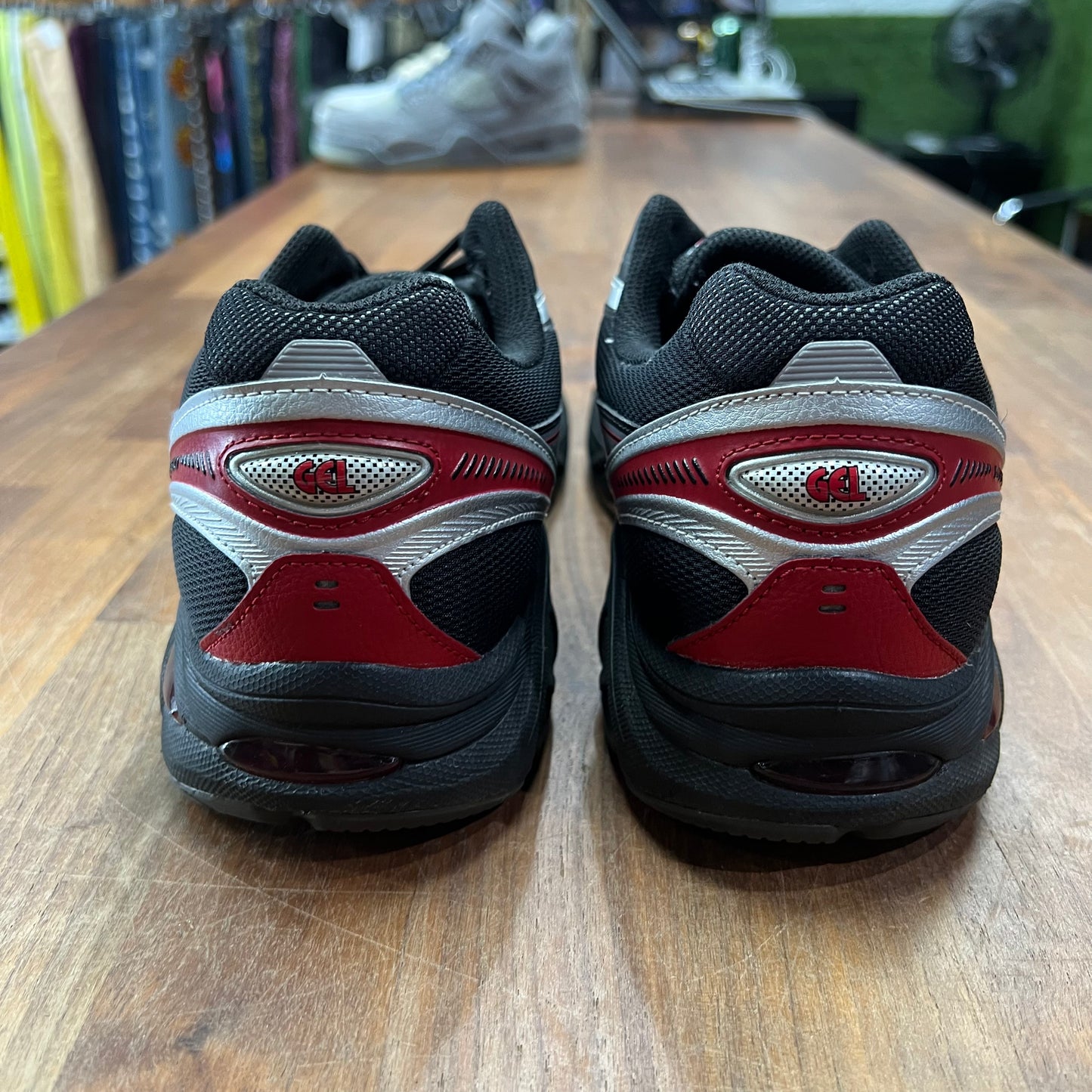 Asics GT-2160 Black Pure Silver Red Size 10.5 USED s15943