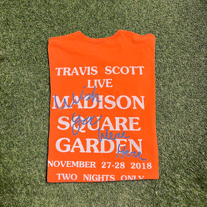 Travis Scott astro world knicks tee orange Size XL USED x10186