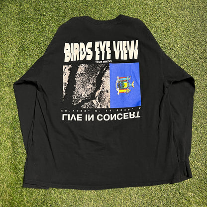 Travis Scott Birds Eye View Birthday Long Sleeve Black Size Large USED x1663