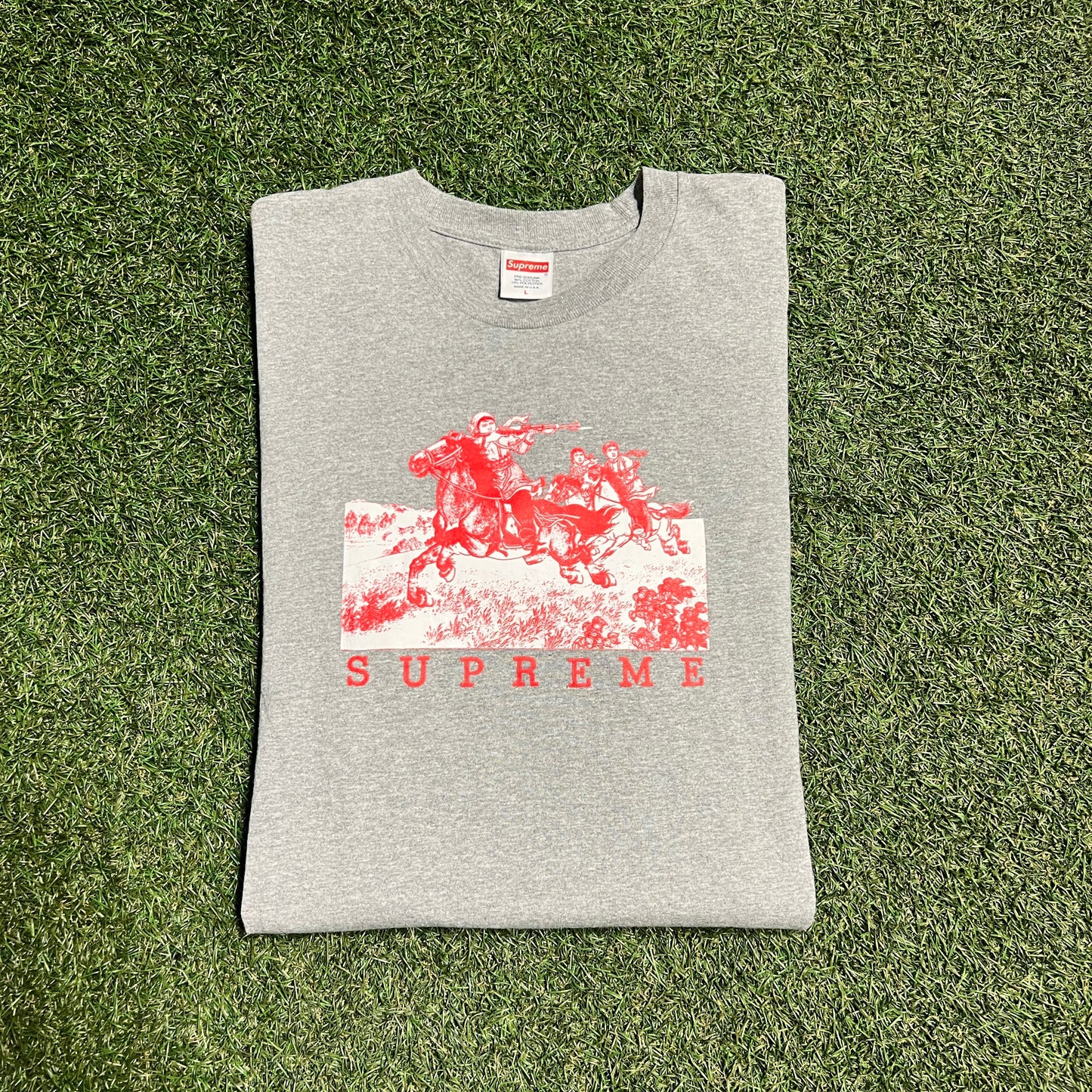 Supreme Riders Grey Tee Size Large USED x11228