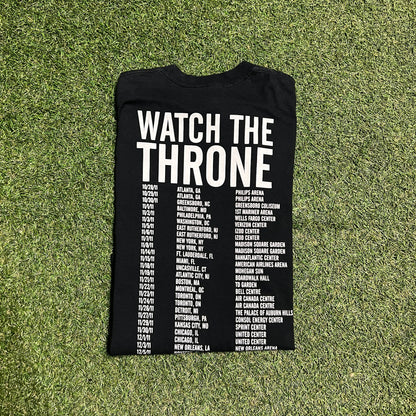 Watch The Throne Tour Kanye West Black Tee Size Small USED x10143