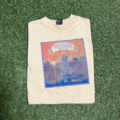 1979 The Muse Concerts For Non Nuclear Future Tan Tee Size Medium USED v15164