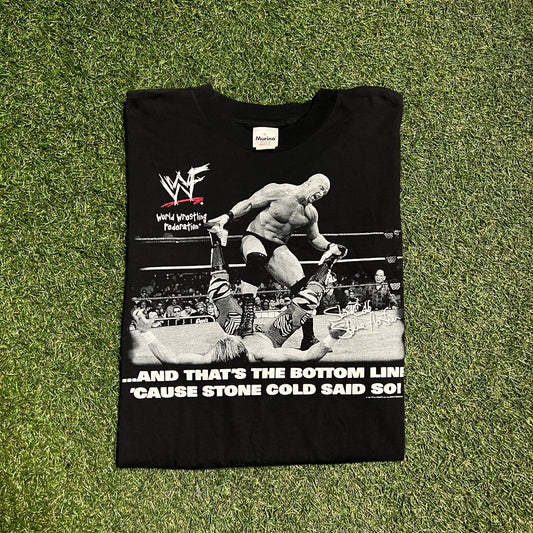 Stone Cold 1998 And Thats the Bottom Line Tee Size Medium USED