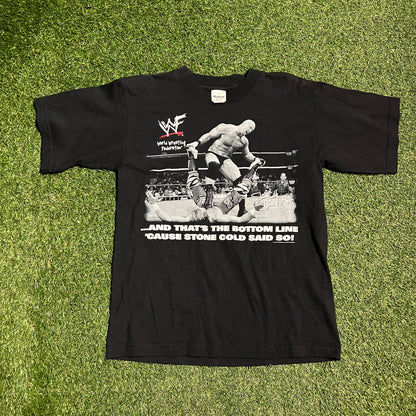 Stone Cold 1998 And Thats the Bottom Line Tee Size Medium USED