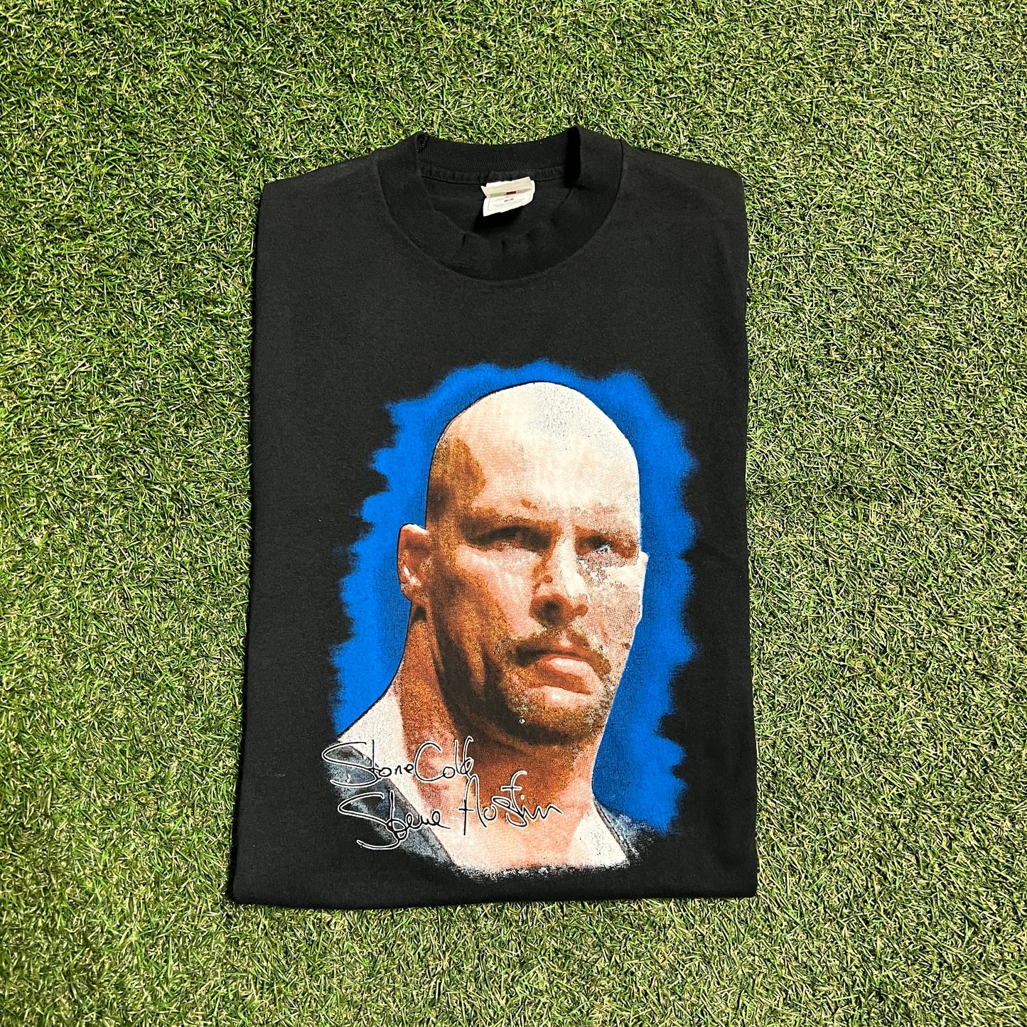 Stone Cold Steve Austin Full Face 1990s Tee Size Small USED