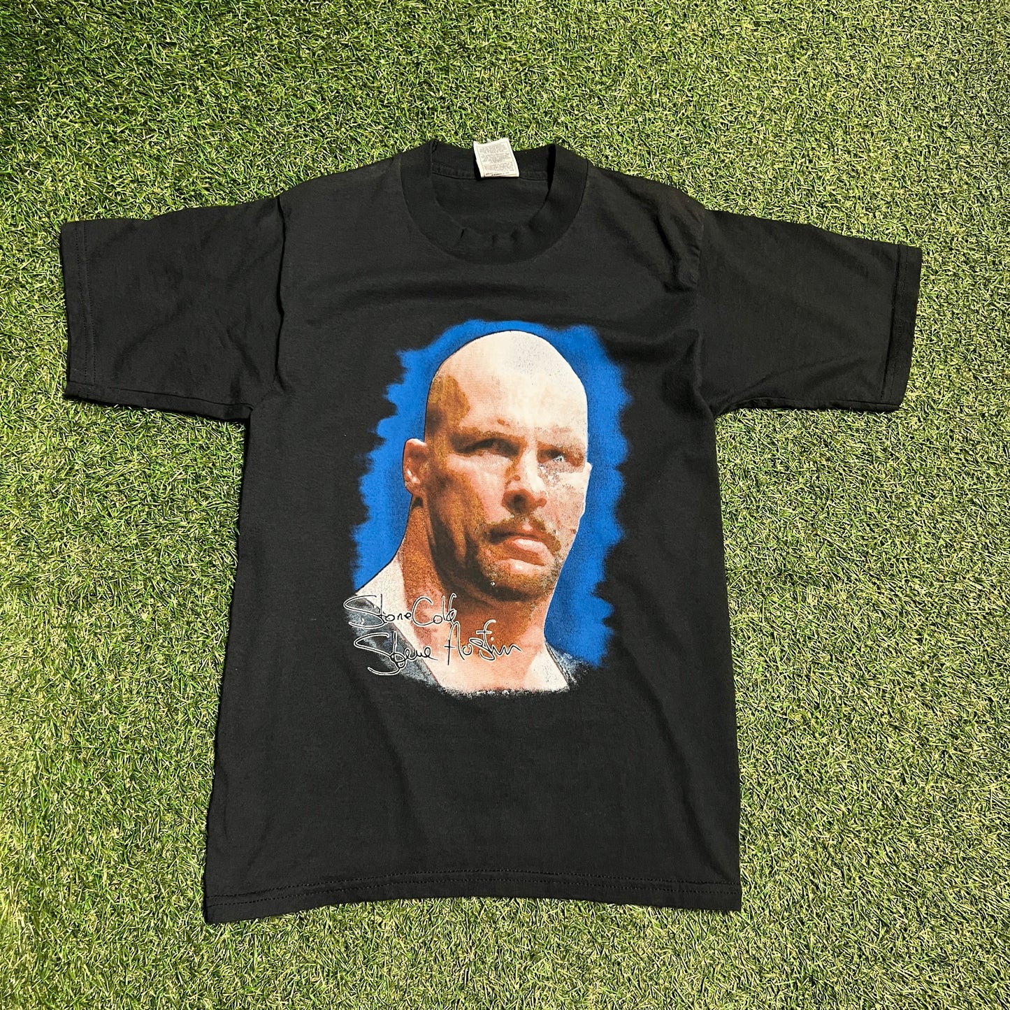 Stone Cold Steve Austin Full Face 1990s Tee Size Small USED