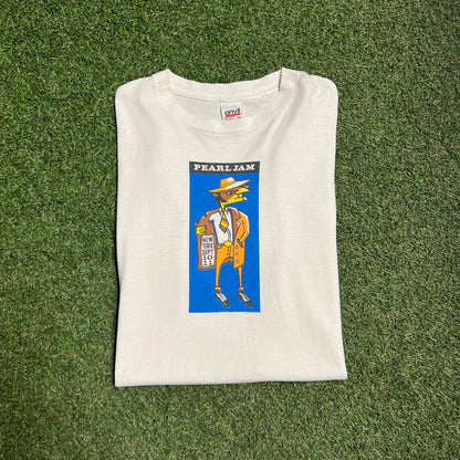Pearl Jam 1998 New York Show White Tee Size XL USED v12172
