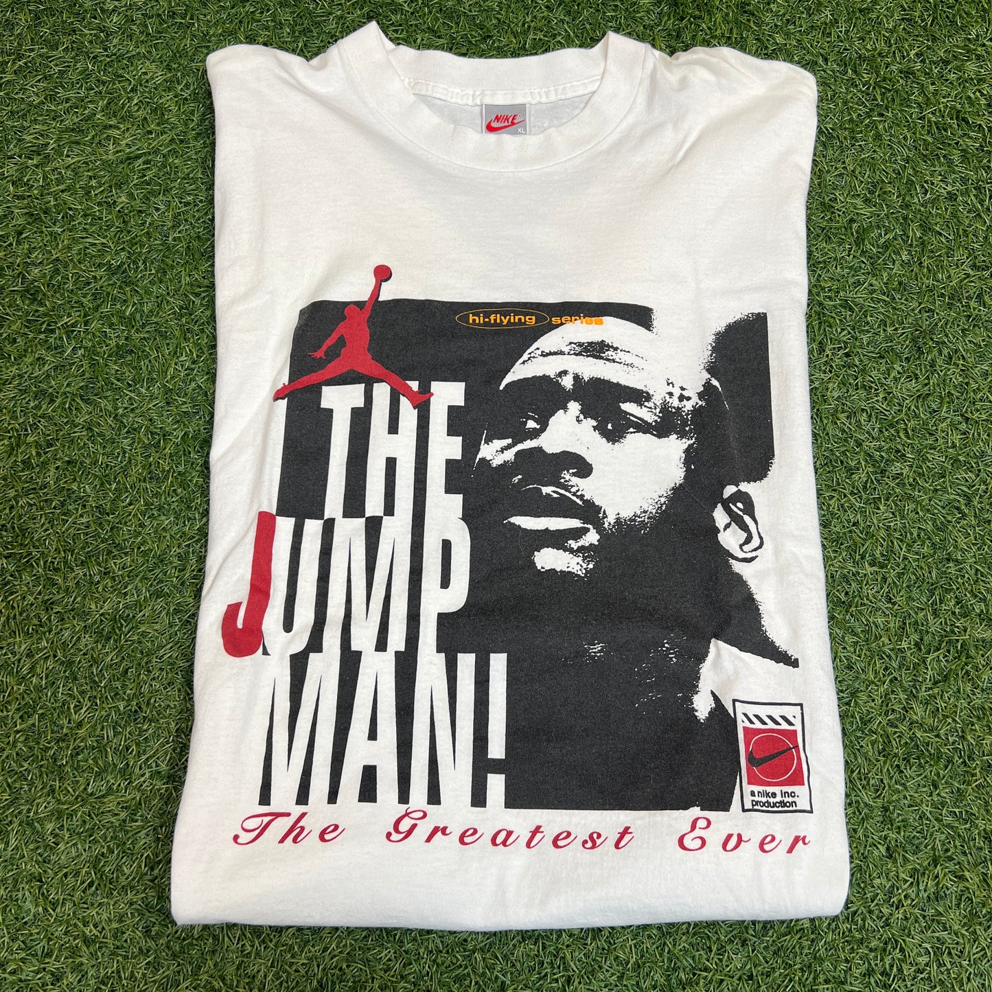 1990s Nike Jordan the Jump Man High Flying Series Tee Size XL USED v4882