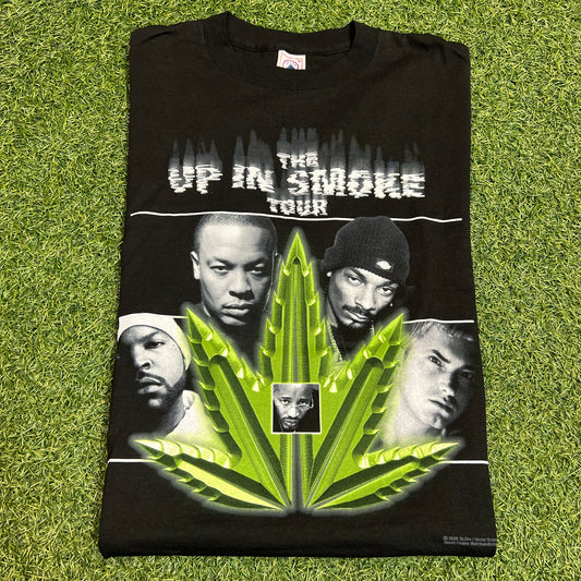 2000 Up In smoke Tour Black Tee Size Medium NEW v5016