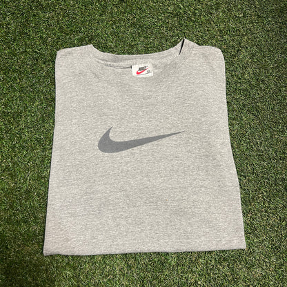 Nike Grey Tee Grey Swoosh Size XXL USED