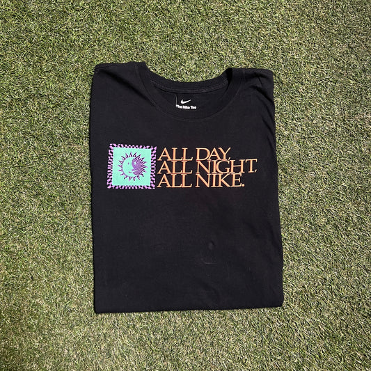Nike All Day All Night All Nike Black Tee Size XL USED v13126