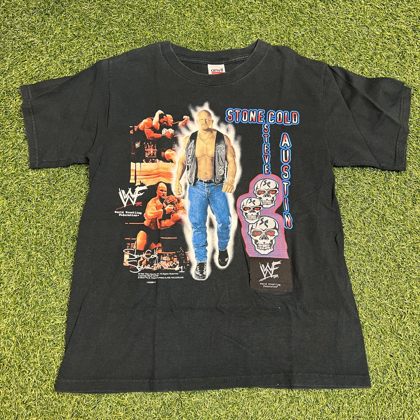 Stone Cold Steve Austin Talking 1998 Tee Black Size Medium Used v5526