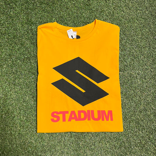 Justin Bieber Stadium Yellow Tee Black/Red Font Size Large NEW x9899