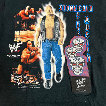 Stone Cold Steve Austin Talking 1998 Tee Black Size Medium Used v5526