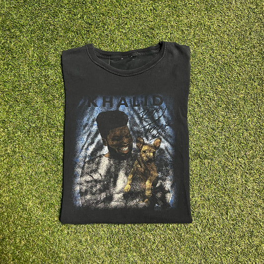 Khalid 2018 tour tee black Size Large no size tag USED v12267