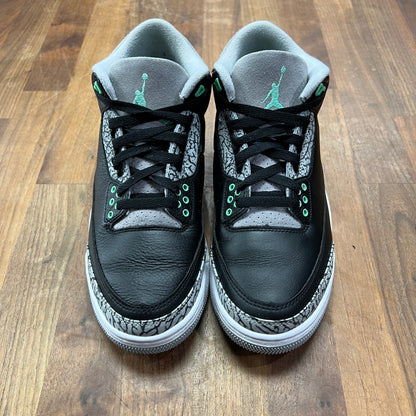 Jordan 3 Green Glow Size 8 USED s16019