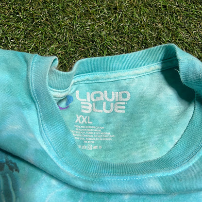 Liquid Blue Sea turtles Beach Tee SZ 2XL USED v8577