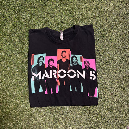 Maroon 5 2013 Tour Black Tee Size Medium USED v2440