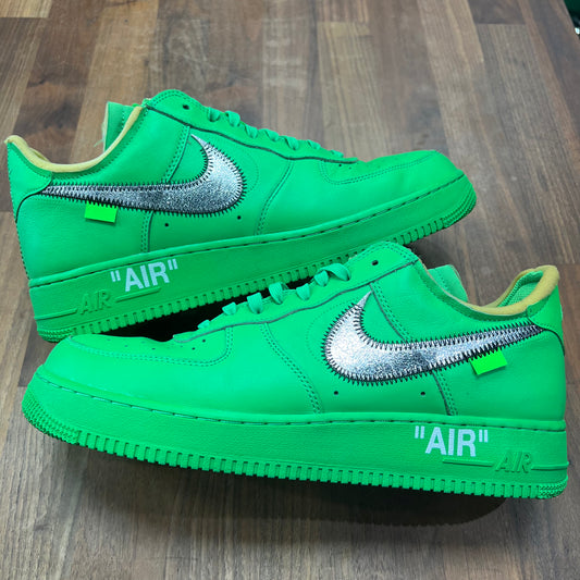 Nike Air Force One Off White Brooklyn Green Size 11 USED s16032