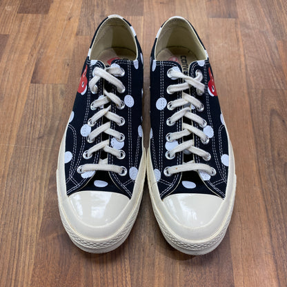 CDG converse low polka dot Size 9 USED s14606